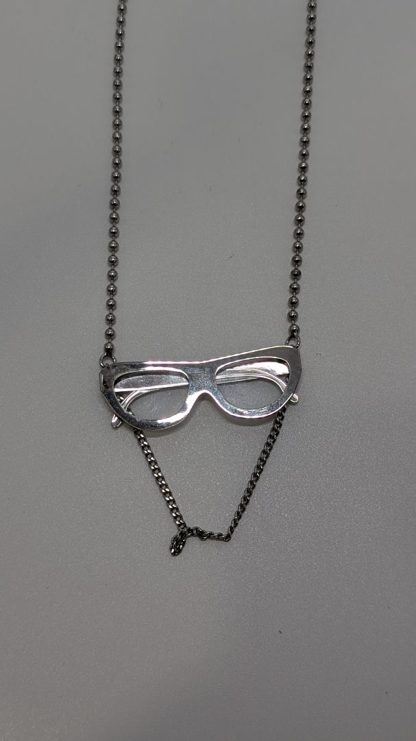 Marc Jacobs Silver Sunglasses Chain Necklace