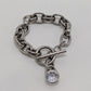 Michael Kors Silver/White Crystal Chain Bracelet