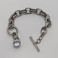 Michael Kors Silver/White Crystal Chain Bracelet