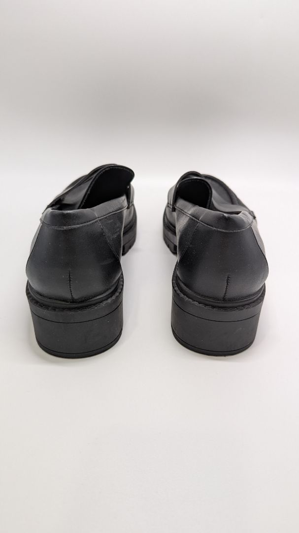 Anne Klein Black PU Leather Akutopia Loafers