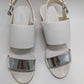 Calvin Klein Silver/White Bibbi Mirror Wedges