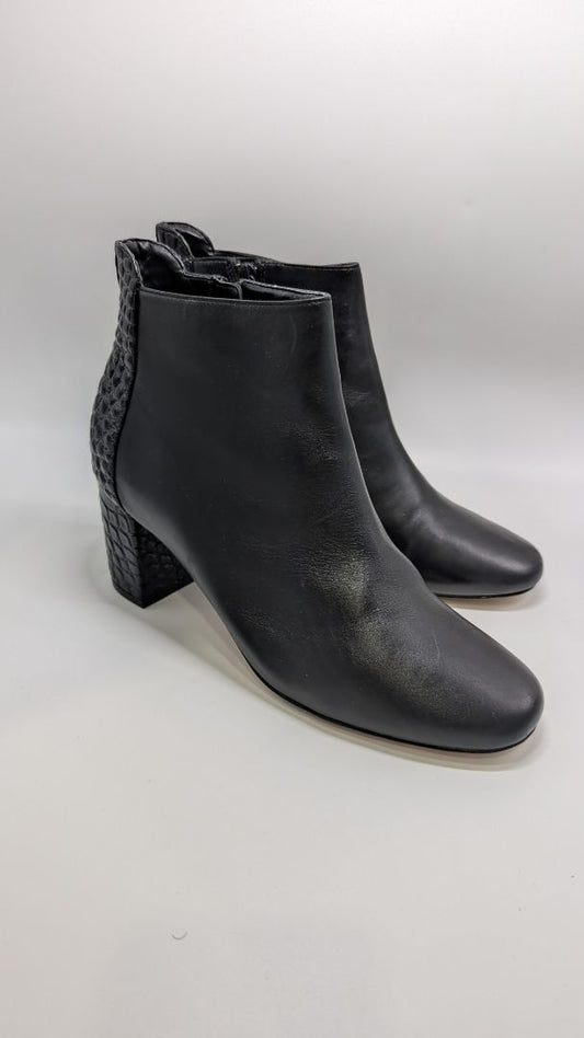 Cole Haan Black Crocodile Nella Bootie