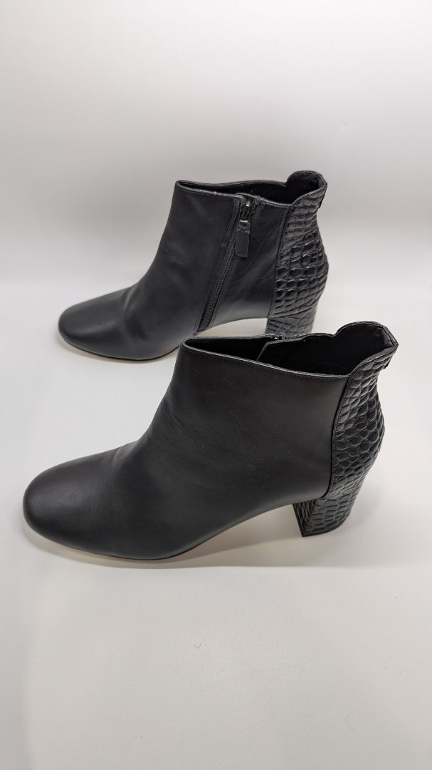 Cole Haan Black Crocodile Nella Bootie