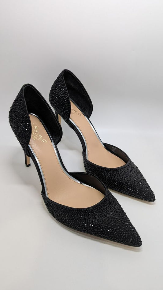 Jewel Badgley Mischka Black Alexandra Heels