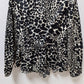 Who What Wear Black Spotted Ruffled Wrap Blouse
