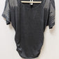 Espresso Dark Grey Embellished Tee