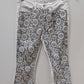 VENUS White/Black Floral Lace Flared Jeans