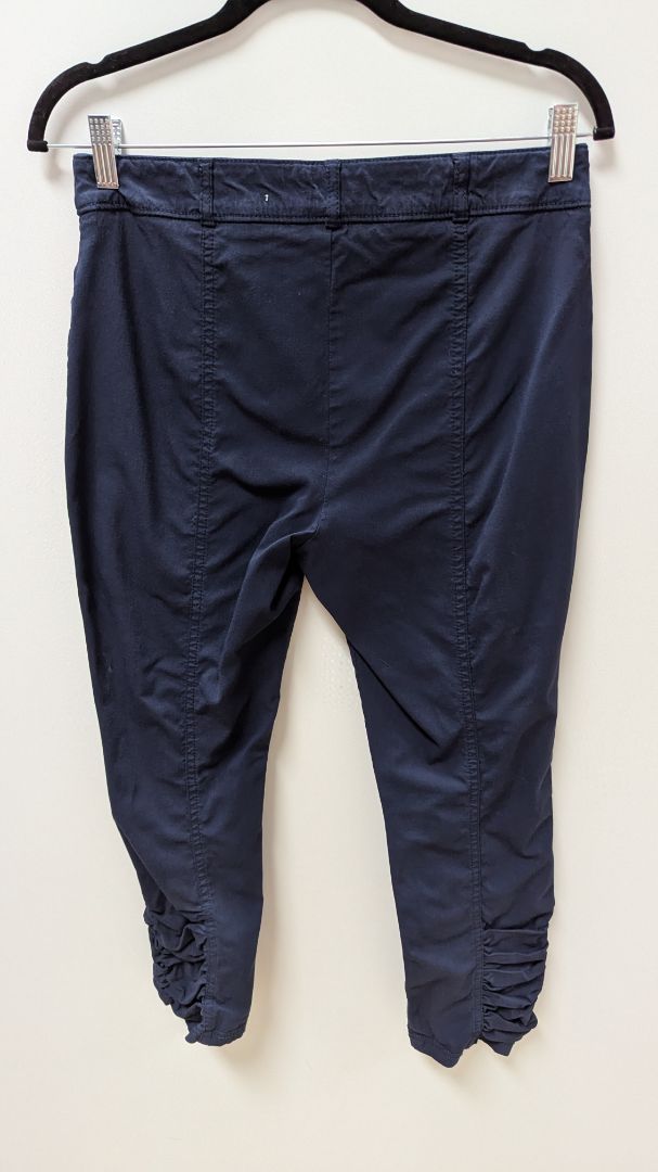 INC Navy Ruched-Hem Capri Casual Pants