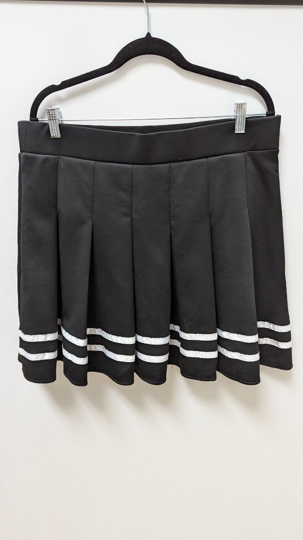 Spirit Halloween Black/White Cheer Costume Skirt