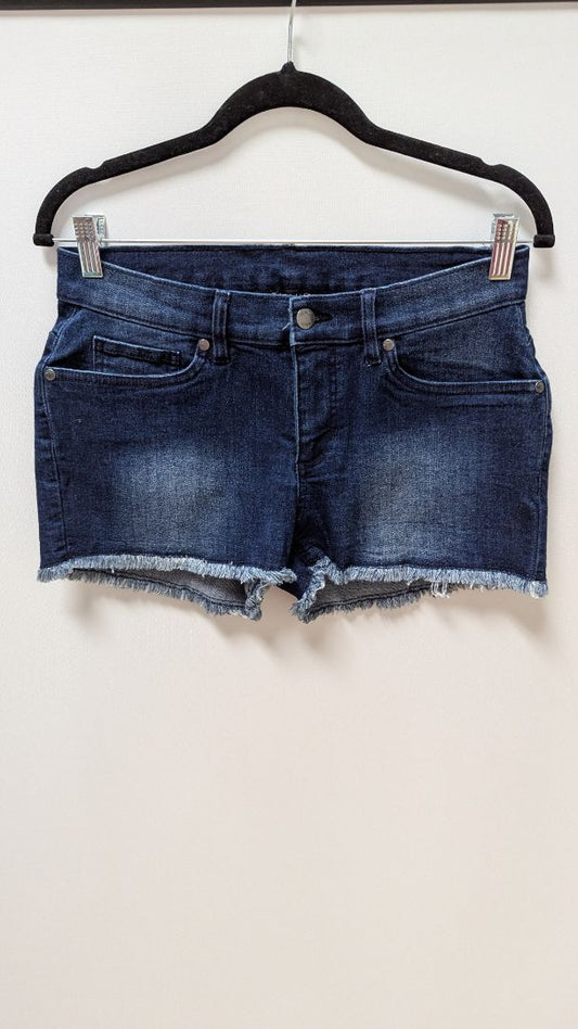 VENUS Dark Wash Distressed Denim Shorts