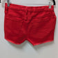 VENUS Red Distressed Denim Shorts
