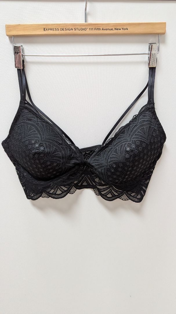 auden Black Lace Lightly Lined Bra