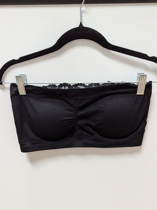 Marilyn Monroe Black Lace-Back Bandeau Bra