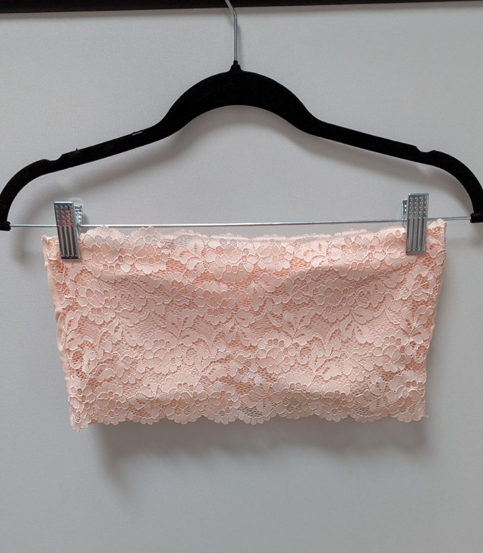 Marilyn Monroe Pink Lace-Back Bandeau Bra