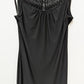 White House Black Market Black Embellished Neck Shift Dress