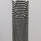 White House Black Market Black/White Striped Maxi Dress