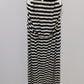 White House Black Market Black/White Striped Maxi Dress