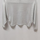 White House Black Market Silver Metallic Cropped Cardigan