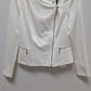 White House Black Market Ecru Asymmetrical Moto Jacket