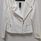 White House Black Market Ecru Asymmetrical Moto Jacket