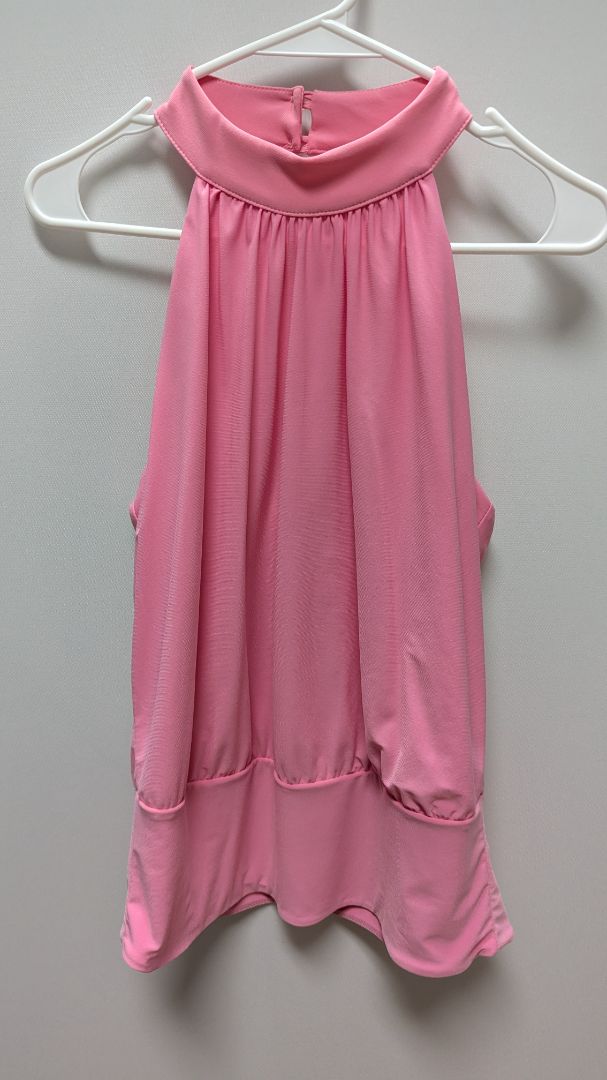 Boston Proper Hot Pink Halter Neck Blouse