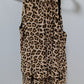 INC Brown Leopard Halter Neck Tie-Waist Blouse