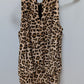 INC Brown Leopard Halter Neck Tie-Waist Blouse