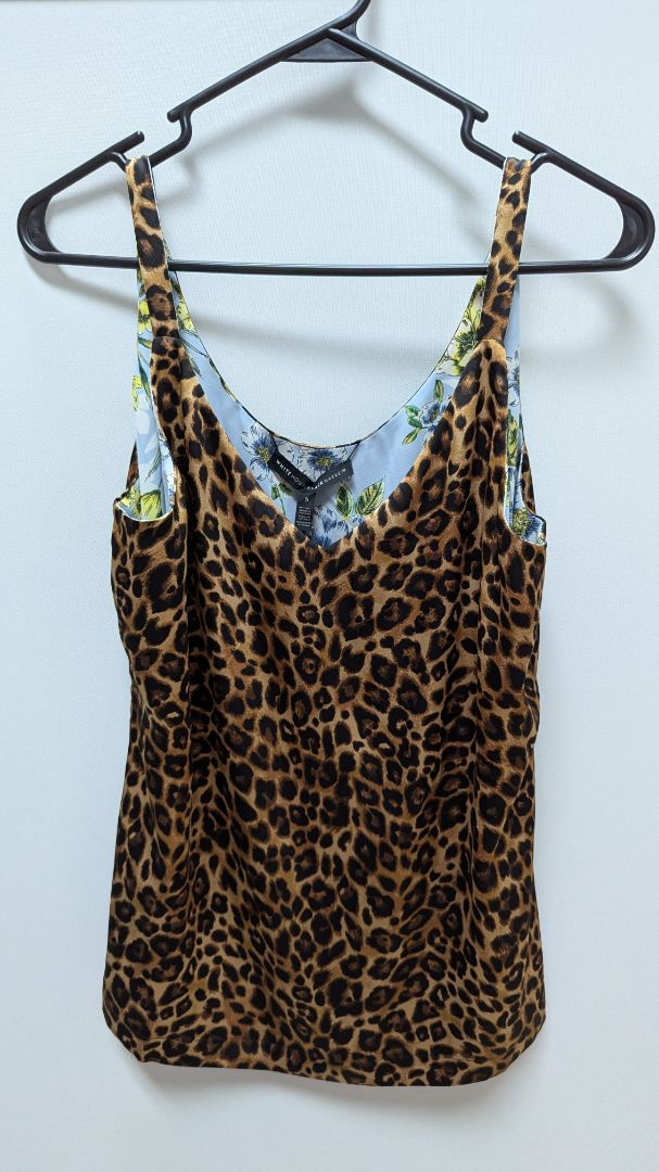 White House Black Market Leopard Reversible Cami