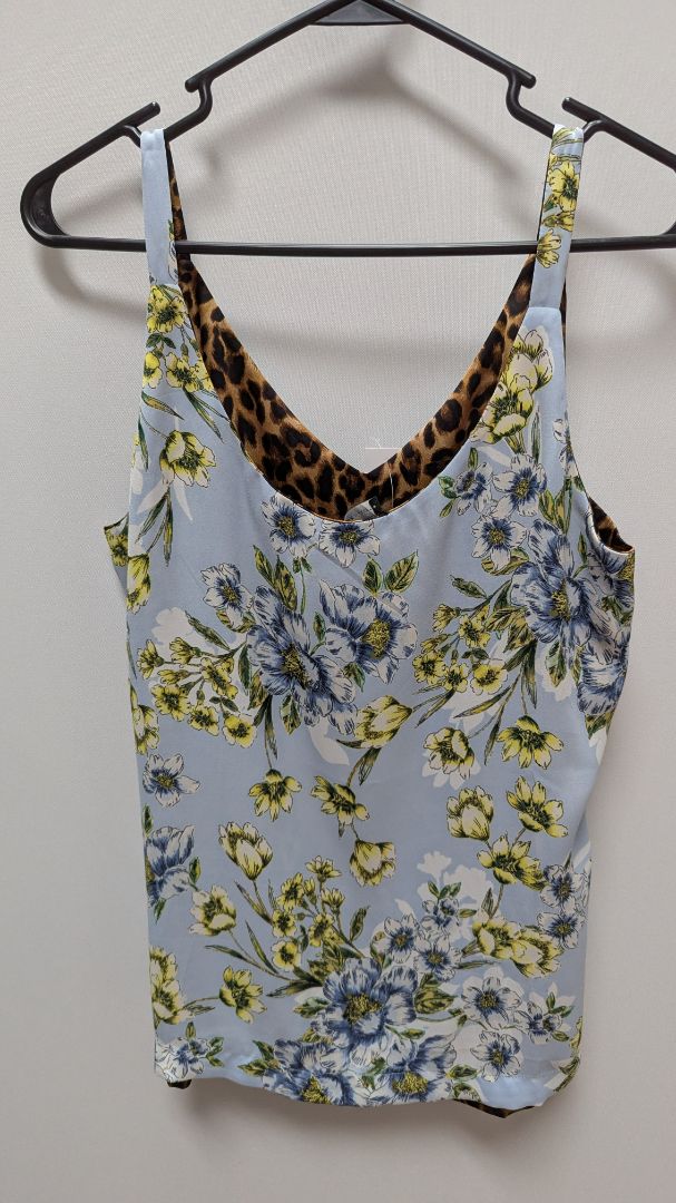 White House Black Market Leopard Reversible Cami