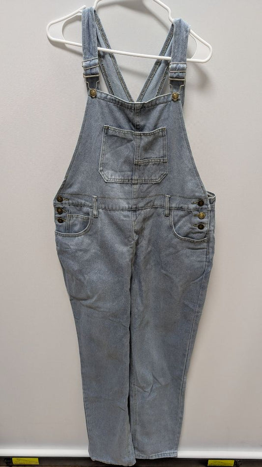Light Wash Wide-Leg Casual Denim Overalls