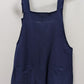 Navy Cotton & Linen Casual Overall Shorts