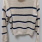 Weekends Cream/Navy Striped Everyday Sweater