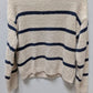 Weekends Cream/Navy Striped Everyday Sweater