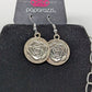 Paparazzi Silver Rose Medallion Necklace Set