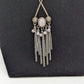 Paparazzi Silver Triangle Pendant Longline Necklace Set