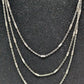 Paparazzi Silver 3-Strand Crimp Bead Chain Necklace Set