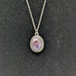 Paparazzi Silver/Purple Pendant Necklace Set