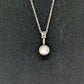 Paparazzi Silver/Pink Crystal Pendant Necklace Set