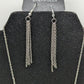 Paparazzi Silver/Pink Crystal Pendant Necklace Set