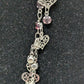 Paparazzi Silver/Maroon Heart Charm Necklace Set