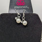 Paparazzi Silver Faux-Pearl Crescent Moon Necklace Set