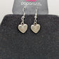 Paparazzi Silver Metal Hearts Chain Necklace Set