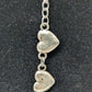 Paparazzi Silver Metal Hearts Chain Necklace Set