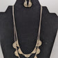 Paparazzi Silver 2-Strand Half-Medallion Necklace Set
