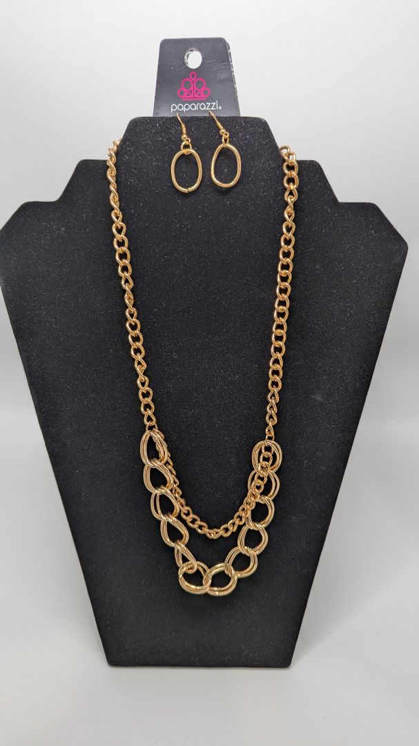 Paparazzi Gold 2-Strand Chain Necklace Set