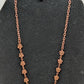 Paparazzi Rose Gold Flower Charm Necklace Set