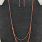 Paparazzi Rose Gold 3-Strand Crimp Bead Necklace Set