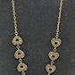 Paparazzi Bronze Metal Heart Chain Necklace Set