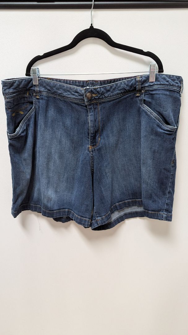 Lane Bryant Dark Wash Mid-Length Denim Shorts
