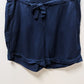 Lane Bryant Navy Linen Cuffed Shorts
